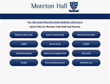 Tablet Screenshot of moretonhall.com
